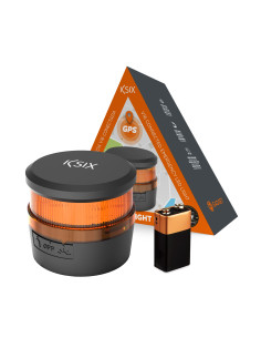 Luz de emergencia Ksix Safety Light IoT, V16, Homologada DGT, Nano SIM  prepago, GPS, Visibilidad 1 km, Magnética, Pila incl.