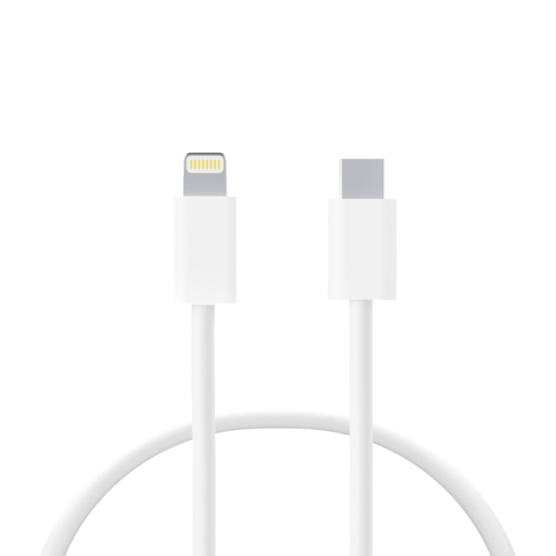 USB-C to Lightning Contact 27 W charge and data cable, Power Delivery, Fast charge, 1 m, White