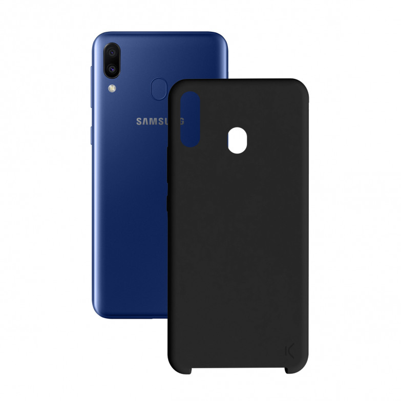 Funda para Samsung Galaxy A8S, Semirrígida, Negro