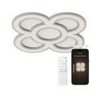 KSIX Barcelona SmartLED ceiling light, CCT, 40 cm, 11.387 lm, 90 W, Tuya Smart app, Voice assistants, White