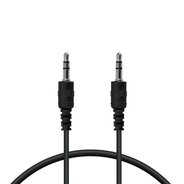 Cable alargador de 1 m, Jack 3,5 mm, Negro