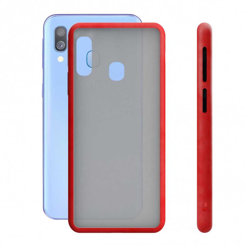 Ksix Duo Soft Cover For Galaxy A40 Red