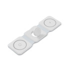 Cargador inalámbrico KSIX 3en1 15 W, Plegable, Compatible MagSafe, Carga rápida, Para móviles Qi, Apple Watch y AirPods, Blanco
