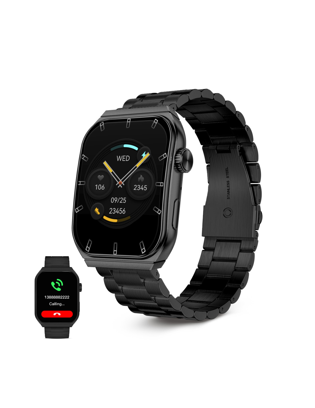 Ksix Urban 3 smartwatch, 1.69 IPS Full Touch, BT 5.2+BLE 3.0, 2d,  Monitoring, 10