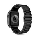 Smartwatch KSIX Olympo, Pantalla AMOLED 1,96”, 2 correas, Aut. 5 días, Modos deporte y salud, Llamadas, Asistentes voz, Negro