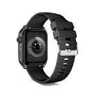 Smartwatch KSIX Olympo, Pantalla AMOLED 1,96”, 2 correas, Aut. 5 días, Modos deporte y salud, Llamadas, Asistentes voz, Negro