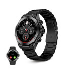 KSIX Titanium smartwatch, AMOLED 1,43” display, 2 straps, 5 days, Sport and health modes, Calls, Voice assistants, Black