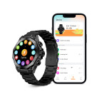 KSIX Titanium smartwatch, AMOLED 1,43” display, 2 straps, 5 days, Sport and health modes, Calls, Voice assistants, Black