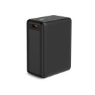 KSIX Nano 30,000 mAh powerbank, For laptops, Pocket size, Power Delivery, 65 W, USB-C cable, Simultaneous charge, Black