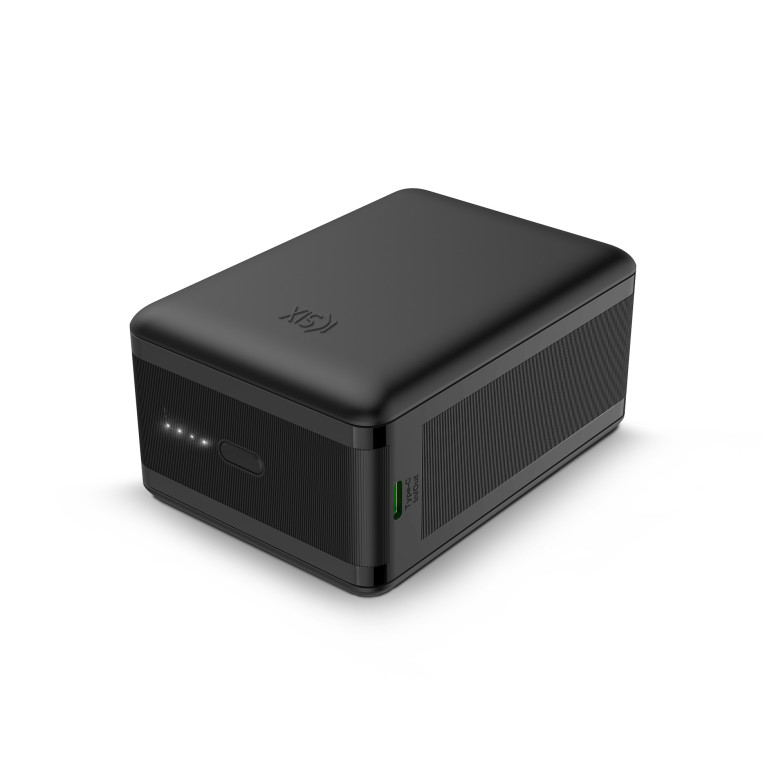 Powerbank Ksix Nano 30.000 mAh, Para portátiles, Tamaño bolsillo, Power Delivery, 65 W, Cable USB-C, Carga simultánea, Negro