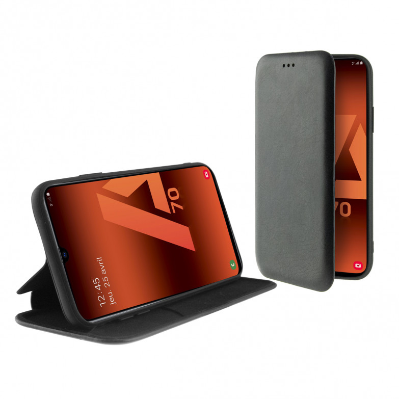 Ksix Lite Folio Case With Standing For Galaxy A70 Black