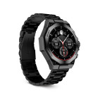 Smartwatch KSIX Titanium, Pantalla AMOLED 1,43”, 2 correas, Aut. 5 días, Modos deporte y salud, Llamadas, Asistentes voz, Negro