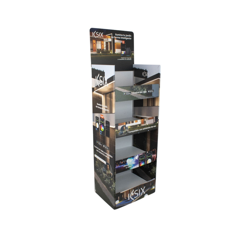 KSIX Outdoor SmartLed display, 12 seconds self-assembly, 100% recyclable cardboard, 145 x 51 x 51,5 cm, 58 pcs. capacity