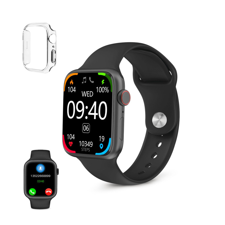 Ksix Urban 4 mini smartwatch, For small wrists, TFT 1,74” display, 3 days aut., Sport and health modes, Calls, IP68, Black