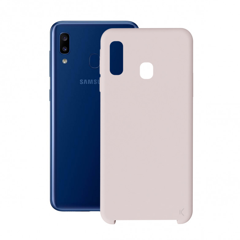 Funda para Samsung Galaxy A20, Semirrígida, Rosa