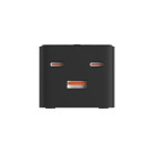 KSIX GaN 65W Ultra Fast Charging Power Strip, PPS, Power Delivery, Multiport x4, 1,5 m Cable, LED Indicator, Black