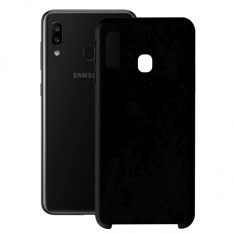 Funda para Samsung Galaxy A30, Semirrígida, Negro