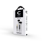 Auriculares con cable Contact, Jack 3.5 mm, Llamadas, Control multifunción, Longitud 1,2 m, IPX3, Negro