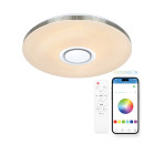 KSIX Aura SmartLED ceiling light, 5 W built-in speaker, RGBIC+CCT, 48,5 cm diameter, 7.200 lm, 60 W, iLink app, White