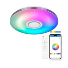 KSIX Aura SmartLED ceiling light, 3 W built-in speaker, RGBIC+CCT, 48,5 cm diameter, 7.200 lm, 60 W, iLink app, White