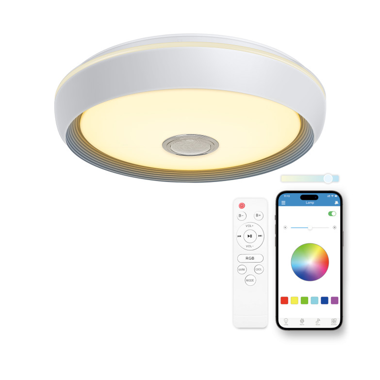 Plafón SmartLED KSIX Glory, Altavoz 5...