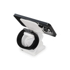 KSIX Cube 3in1 15W wireless charger, Foldable, MagSafe & Qi Compatible, Apple Watch & AirPods, White