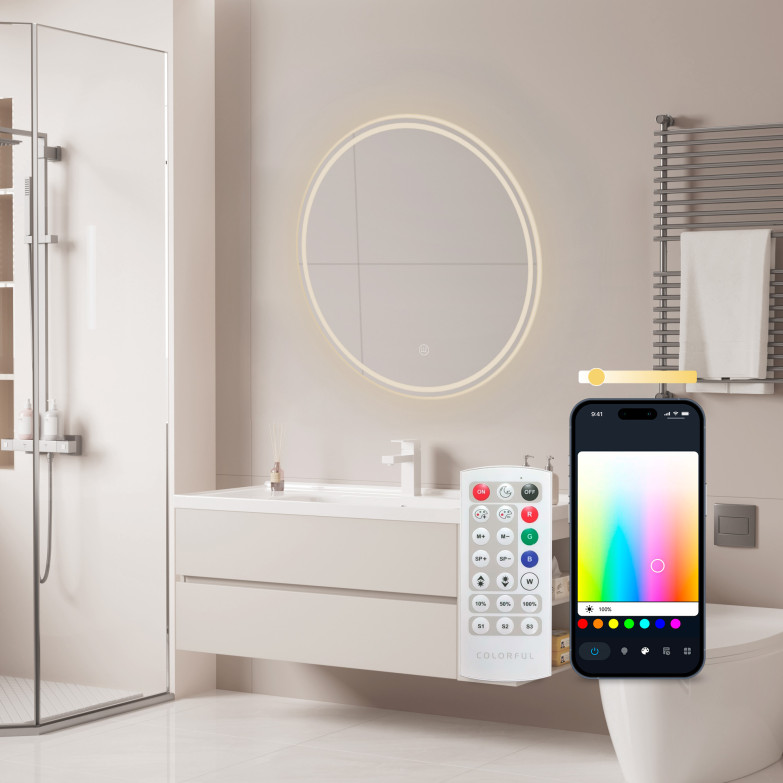 KSIX Oasis Smart Mirror, Anti-fogging...