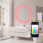 KSIX Oasis Smart Mirror, Anti-fogging Ø70 cm, Integrated Speaker, RGB + Warm White, 1,000 lm, 36 W, Tuya App