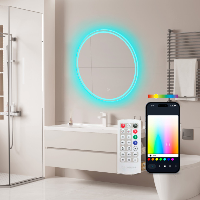 KSIX Oasis Smart Mirror, Anti-fogging...