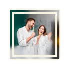 KSIX Aqua Smart Mirror, Anti-fog 70x70 cm, Built-in Speaker, RGB + Warm White, 1,300 lm, 36 W, Tuya App