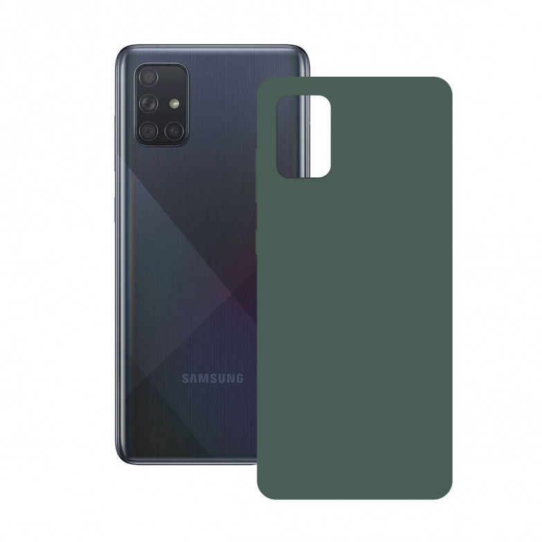 Silk Case For Galaxy A71 Green