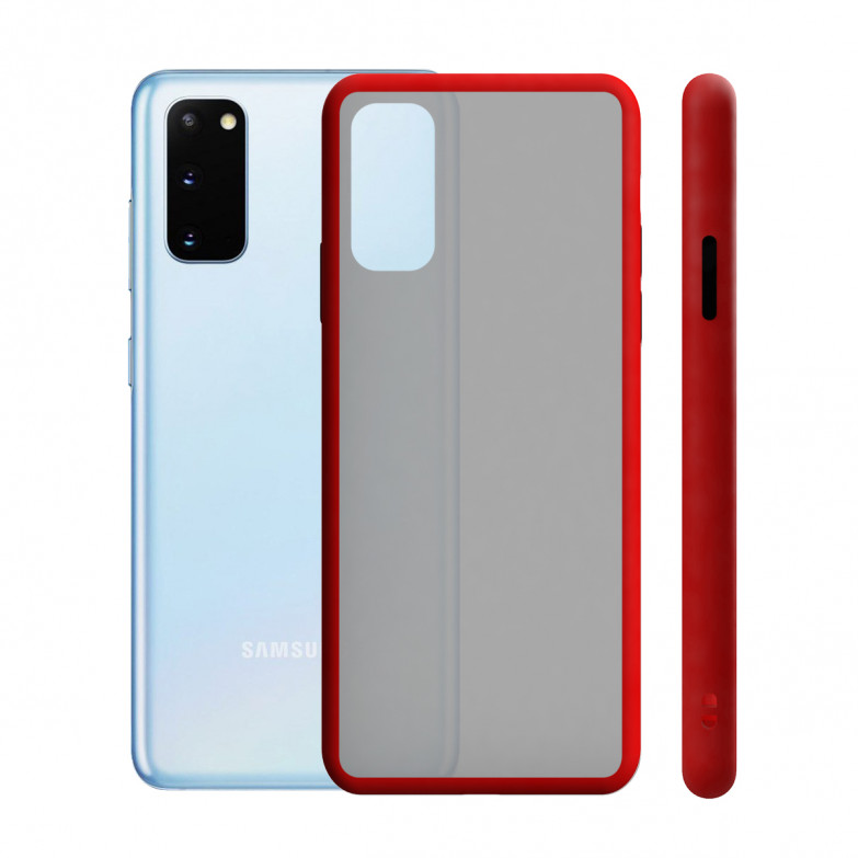 Funda para Samsung Galaxy S20 Plus, Semirrígida, Rojo