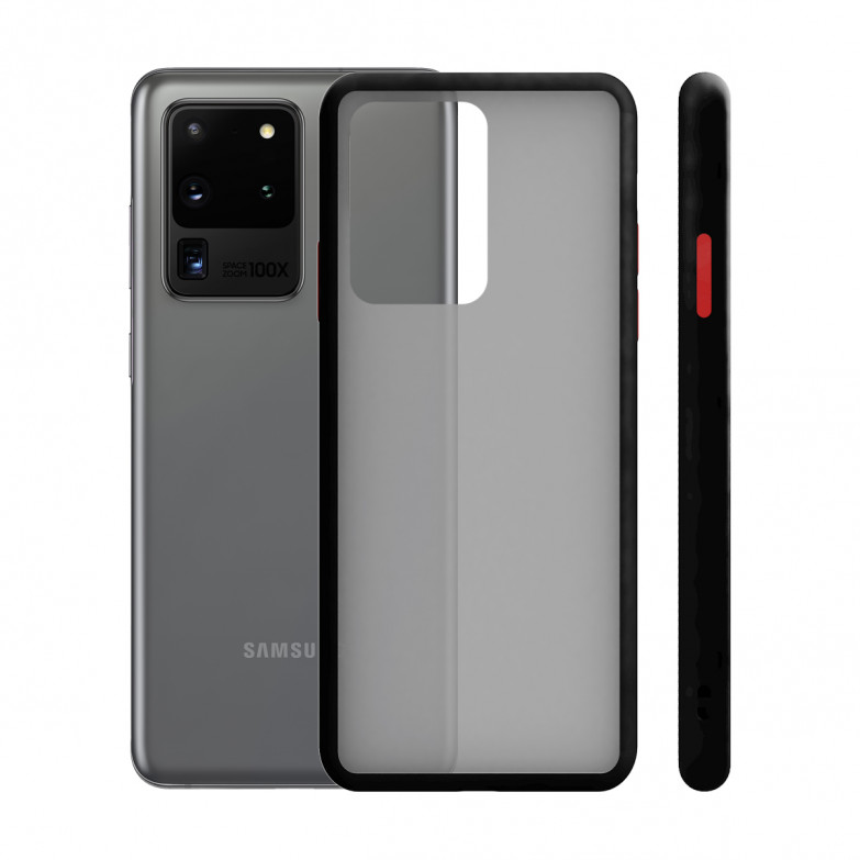 Funda para Samsung Galaxy S20 Ultra, Semirrígida, Negro
