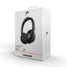 Auriculares inalámbricos HEAD, ANC + ENC, Micrófono, Autonomía 30h, Llamadas, Cable Jack 3,5 mm, Estuche, Negro