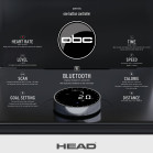 Bicicleta estática indoor HEAD, Pantalla LED, Compatible Kinomap, Zwift, 32 niveles, Negro