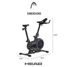 HEAD Indoor Bike, LED Display, Compatible Kinomap, Zwift, 32 Levels, Black