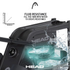 Máquina de remo HEAD, Pantalla LCD, Sistema resistencia con agua, Tanque 10 l, Compatible Kinomap, Zwift, 32 niveles, Negro