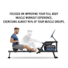 HEAD Rowing Machine, LCD Display, Water Resistance System, 10 L Tank, Compatible Kinomap, Zwift, 32 Levels, Black