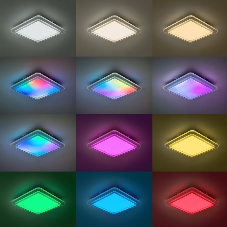 Plafón SmartLED KSIX Celeste, Diseño...