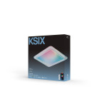 Plafón SmartLED KSIX Celeste, Diseño cuadrado, Altavoz, RGBIC + CCT, 48,5 x 48,5 x 9 cm, 4450 lm, 35W, App Tuya, Blanco