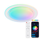 Plafón SmartLED KSIX Sfera, Diseño redondo, Altavoz, RGBIC + CCT, Ø49x8cm, 4500 lm, 34,9 W, App Tuya, Blanco