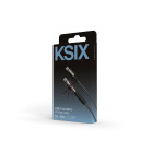 Cable de carga ultra rápida y datos con soporte KSIX, 60W, USB-C/USB-C, Power Delivery, Comp. Portátiles, Trenzado, 1m, Negro