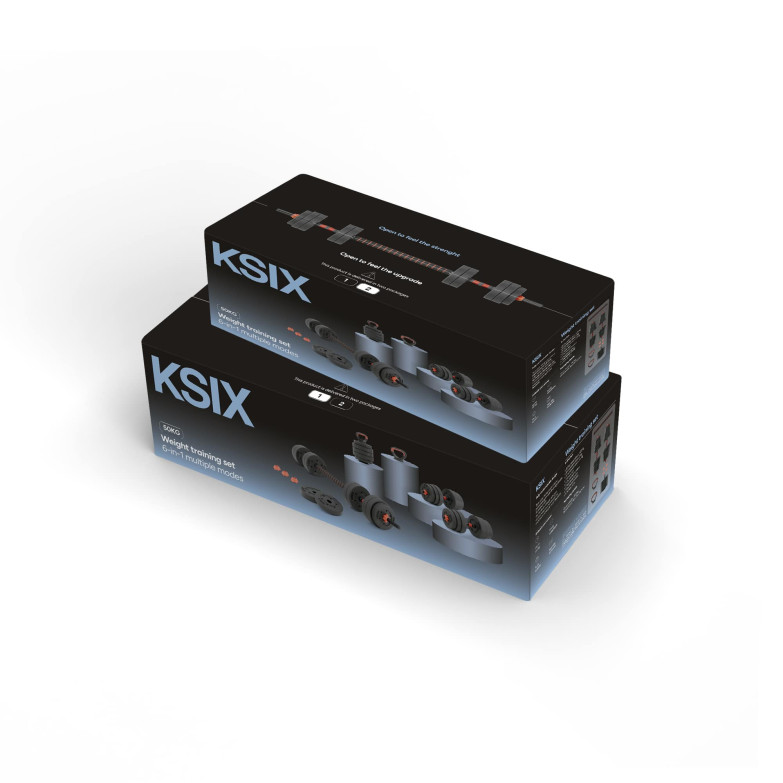 KSIX 40 kg Weight Kit, Dumbbells,...
