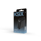 KSIX Nano 10,000 mAh powerbank, Pocket size, Power Delivery, 22,5 W, USB-C to USB-C cable, Simultaneous charge, Black