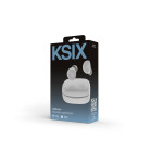 KSIX Oblivion wireless earphones, In-ear button design, 4+15 h autonomy, Touch control, Calls, Voice assistants, White