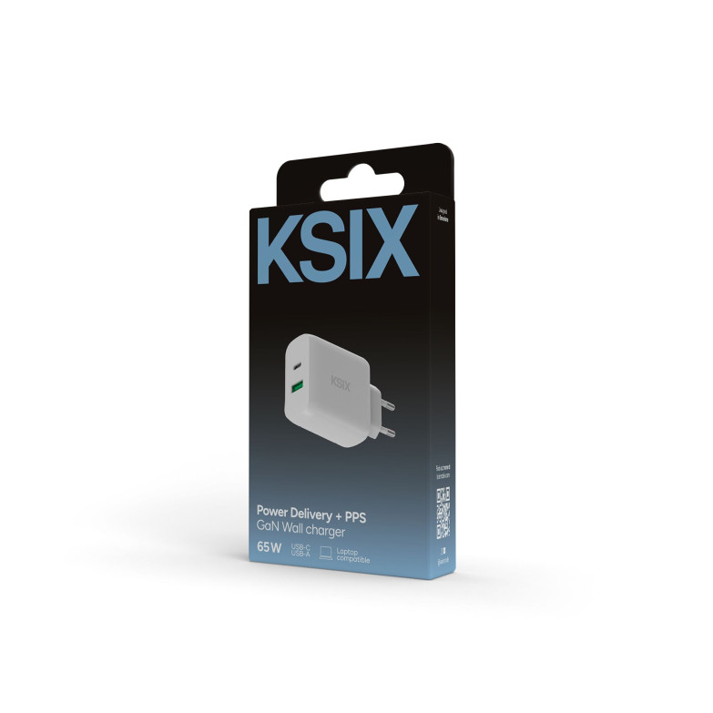 Cargador de red KSIX GaN 65 W, PPS,...