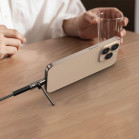 Cable de carga ultra rápida y datos con soporte KSIX, 60W, USB-C/USB-C, Power Delivery, Comp. Portátiles, Trenzado, 1m, Negro