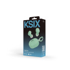 Auriculares inalámbricos KSIX Neutron, USB-C, Diseño Compacto, Mosquetón, 4h+16h auto., Llamadas, Verde