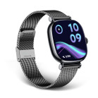 Smartwatch KSIX Iria, Pantalla AMOLED 1.7”, Aut. 4 días, Correa metal y silicona, Modos deporte y salud, Llamadas, Negro