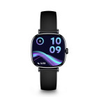 Smartwatch KSIX Iria, Pantalla AMOLED 1.7”, Aut. 4 días, Correa metal y silicona, Modos deporte y salud, Llamadas, Negro